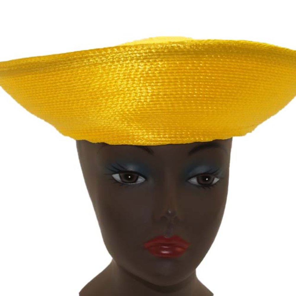 (JS1005 - Yellow) PP Plain Church Hat